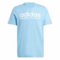Adidas Мъжка Риза Essentials Single Jersey Linear Embroidered Logo T-Shirt Mens Burst Blue SPW Мъжко облекло за едри хора