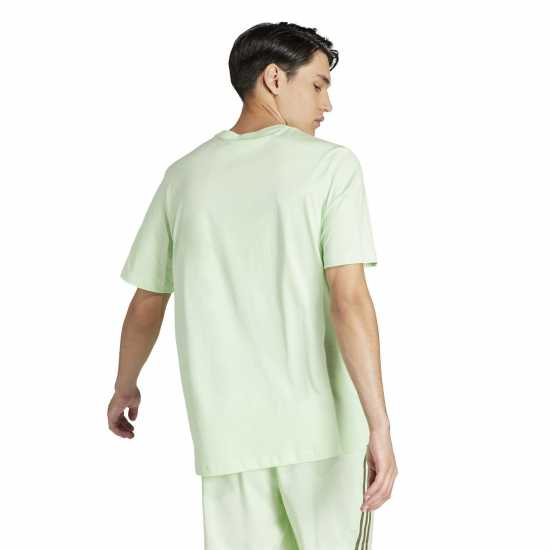 Adidas Мъжка Риза Essentials Single Jersey Linear Embroidered Logo T-Shirt Mens Green Spark SL Мъжко облекло за едри хора