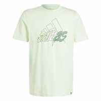 Adidas Мъжка Риза Essentials Single Jersey Linear Embroidered Logo T-Shirt Mens Green Illus BOS Мъжко облекло за едри хора