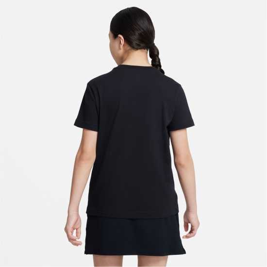 Nike Sportswear Big Kids' (Girls') T-Shirt Black/White Детски тениски и фланелки