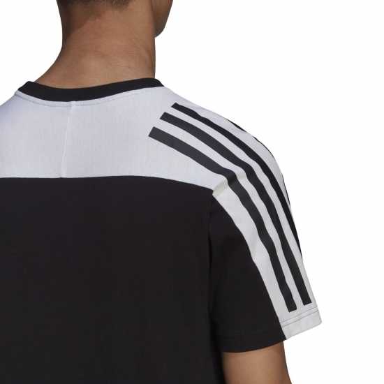 Adidas Мъжка Тениска 3 Stripe T Shirt Mens