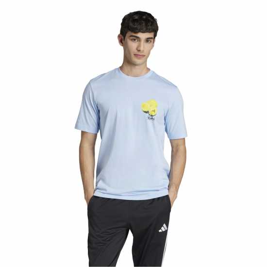 Adidas Men's Regular Fit Lemon T-Shirt Свети синьо 