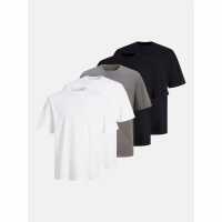 Мъжка Риза Jack And Jones 5-Pack Hugo Loose T-Shirt Mens Мъжка Риза Jack And Jones 5-Pack Hugo Loose T-Shirt Mens