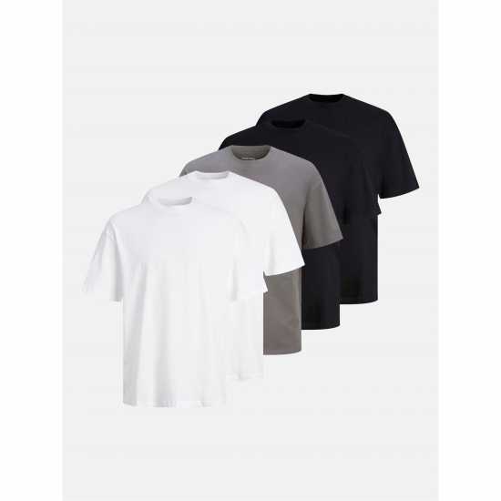 Мъжка Риза Jack And Jones 5-Pack Hugo Loose T-Shirt Mens Мъжка Риза Jack And Jones 5-Pack Hugo Loose T-Shirt Mens