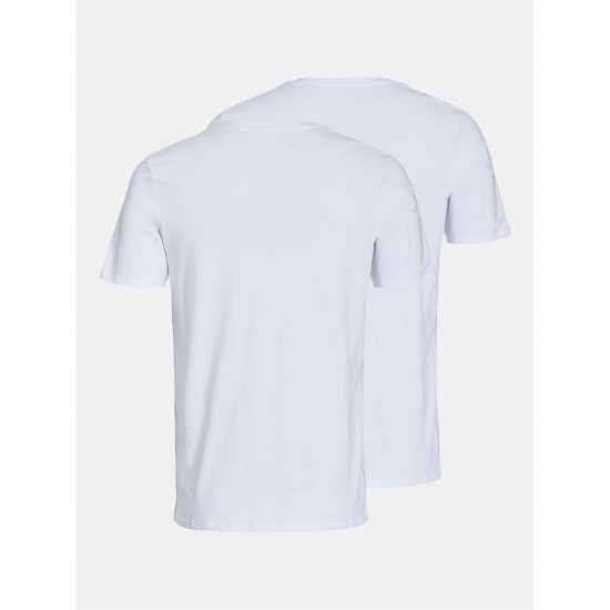 Мъжка Риза Jack And Jones 2-Pack V-Neck T-Shirt Mens White Мъжка Риза Jack And Jones 2-Pack V-Neck T-Shirt Mens White