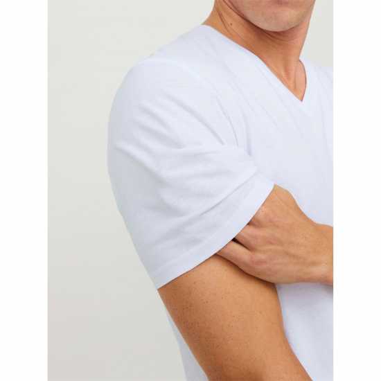 Мъжка Риза Jack And Jones 2-Pack V-Neck T-Shirt Mens White Мъжка Риза Jack And Jones 2-Pack V-Neck T-Shirt Mens White