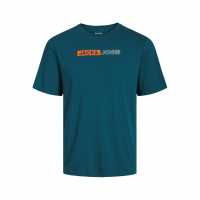 Jack And Jones Jack Corp Logo T-Shirt Plus Size Mens Deep Teal 