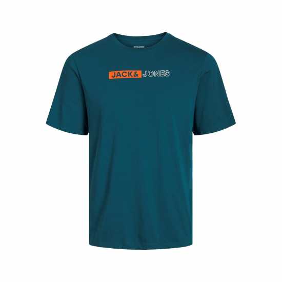 Jack And Jones Jack Corp Logo T-Shirt Plus Size Mens Deep Teal 