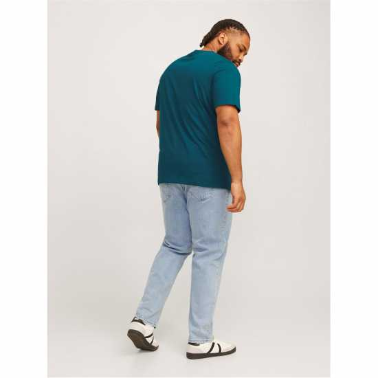 Jack And Jones Jack Corp Logo T-Shirt Plus Size Mens Deep Teal 