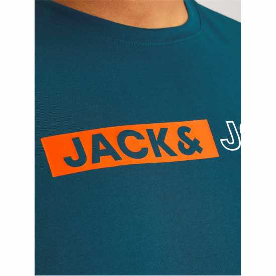 Jack And Jones Jack Corp Logo T-Shirt Plus Size Mens Deep Teal 