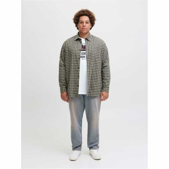 Мъжка Риза Jack And Jones Logo T-Shirt Mens Plus Size Cloud Dancer 