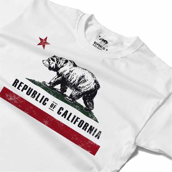 Republic Of California Old Flag Tee Sn99 White 