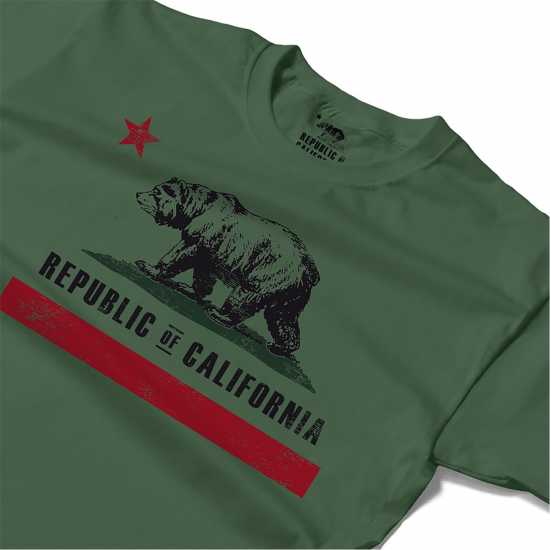 Republic Of California Old Flag Tee Sn99 Military Green Republic Of California Old Flag Tee Sn99 Military Green