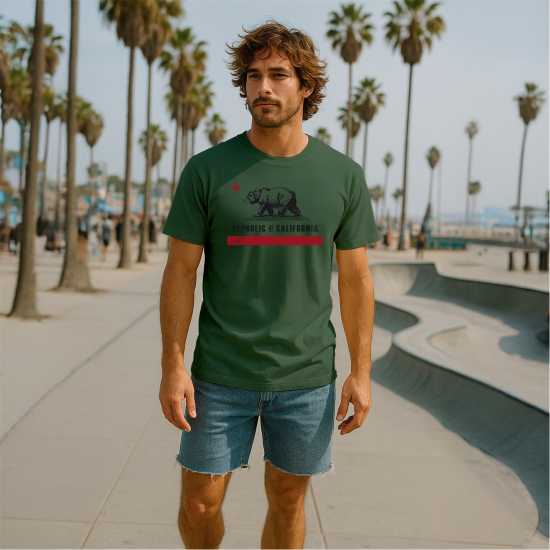 Republic Of California Old Flag Tee Sn99 Military Green Republic Of California Old Flag Tee Sn99 Military Green