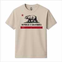 Republic Of California Old Flag Tee Sn99 Natural Republic Of California Old Flag Tee Sn99 Natural