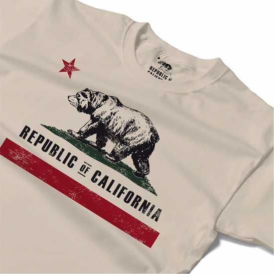 Republic Of California Old Flag Tee Sn99 Natural Republic Of California Old Flag Tee Sn99 Natural