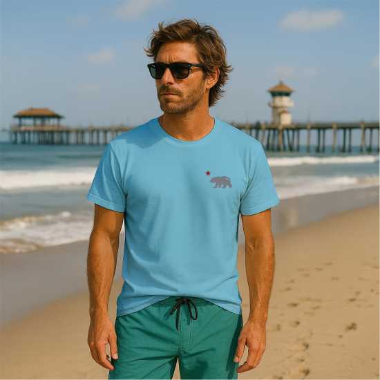 Republic Of California Cali Bear T Sn99 Sky Blue Republic Of California Cali Bear T Sn99 Sky Blue