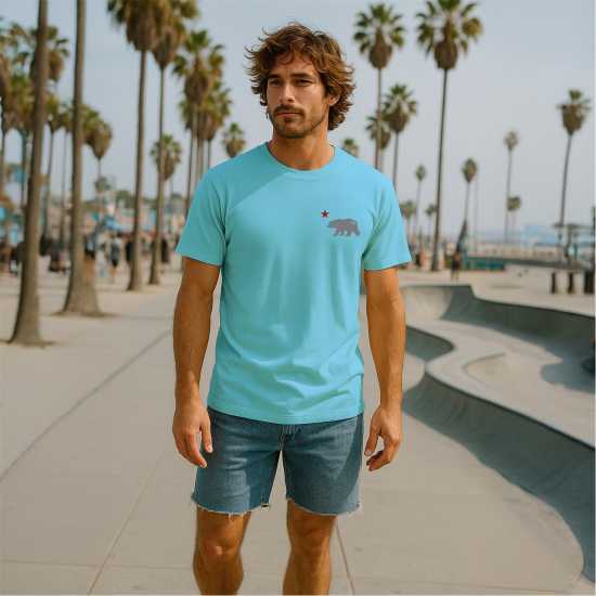 Republic Of California Cali Bear T Sn99 Sky Blue Republic Of California Cali Bear T Sn99 Sky Blue