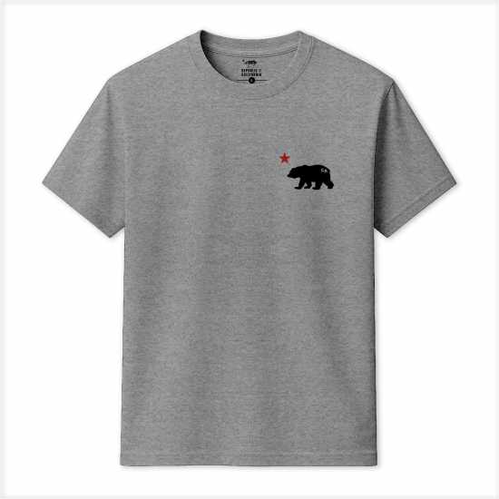 Republic Of California Cali Bear T Sn99 Heather Grey Republic Of California Cali Bear T Sn99 Heather Grey