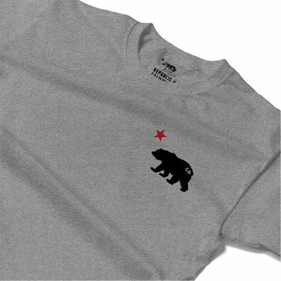 Republic Of California Cali Bear T Sn99 Heather Grey Republic Of California Cali Bear T Sn99 Heather Grey