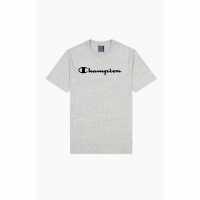 Champion Мъжка Риза Logo T-Shirt Mens Grey EM021 Мъжки ризи