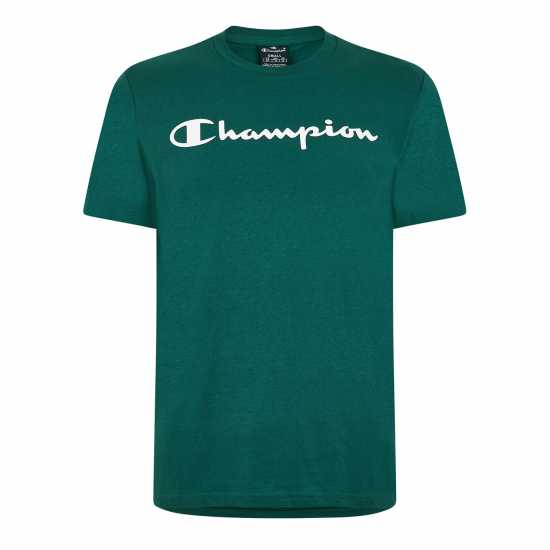 Champion Мъжка Риза Logo T-Shirt Mens Teal Мъжки ризи