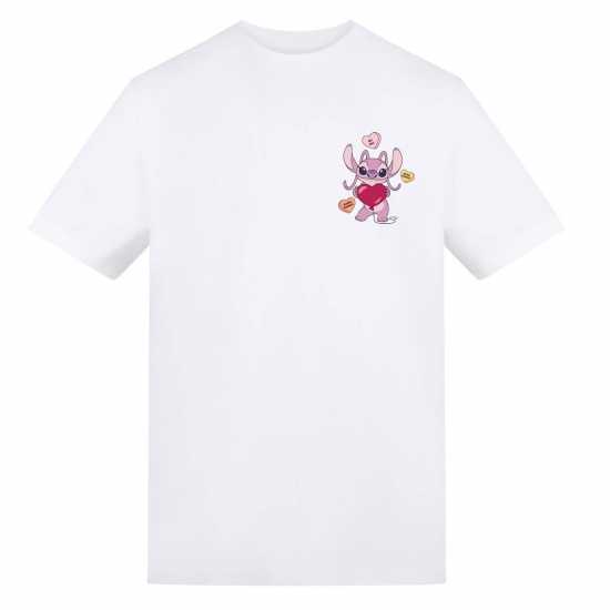 Character Disney Printed Adult Valentines Day Tee Angel Energy 