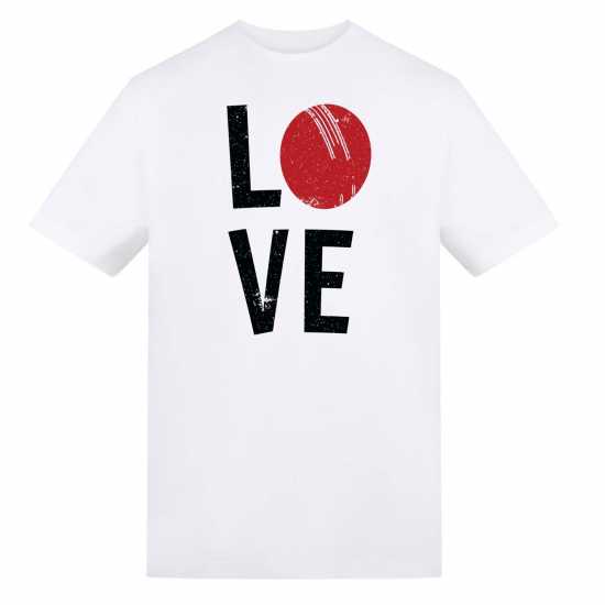 Awd Printed Cricket Adults Tee Love Awd Printed Cricket Adults Tee Love