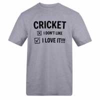 Awd Printed Cricket Adults Tee Cricket, I Love It Awd Printed Cricket Adults Tee Cricket, I Love It