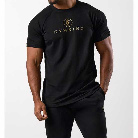 Gym King Gym King Pro Tee  Black/Gold 