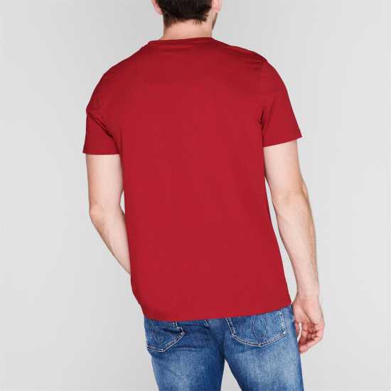 Lee Cooper Тениска Cooper Logo T Shirt Red - Мъжко облекло за едри хора