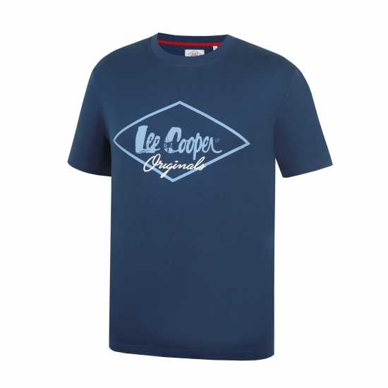 Lee Cooper Мъжка Тениска Cooper Logo T Shirt Mens Винтажно синьо Мъжки тениски и фланелки