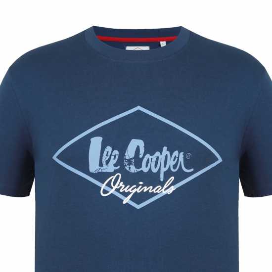 Lee Cooper Мъжка Тениска Cooper Logo T Shirt Mens Винтажно синьо Мъжки тениски и фланелки