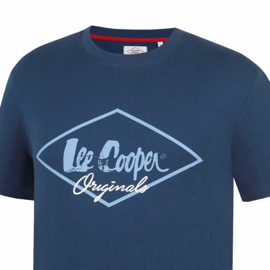 Lee Cooper Мъжка Тениска Cooper Logo T Shirt Mens Винтажно синьо Мъжки тениски и фланелки