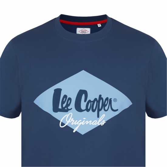 Lee Cooper Мъжка Тениска Cooper Logo T Shirt Mens Винтажно синьо Мъжки тениски и фланелки