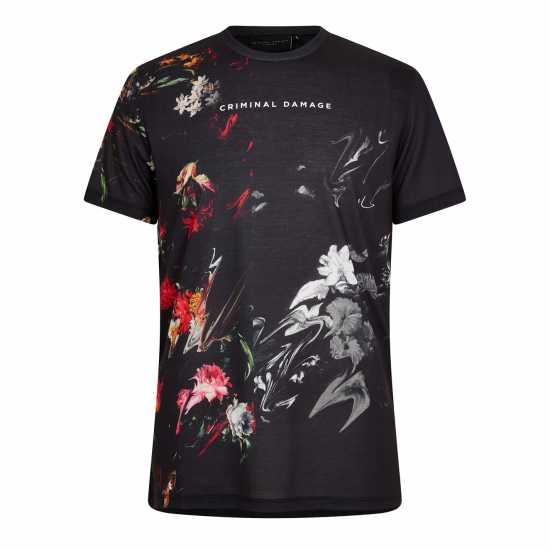 Criminal Damage Criminaldamage Warped Flower Tee Mens  