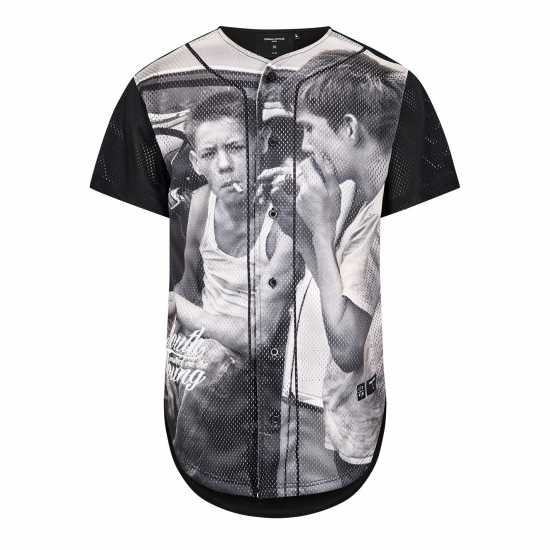 Criminal Damage Criminaldamage Youth Baseball Top Mens Grey 