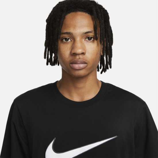 Nike Мъжка Тениска Къс Ръкав Sportswear Short Sleeve Top Mens Black Мъжки ризи