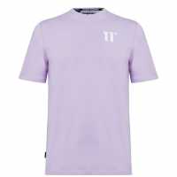 Тениска 11 Degrees T Shirt Pastel Lilac Мъжки тениски и фланелки