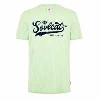 Soulcal Тениска Textured Flecked T Shirt Mint Мъжки ризи