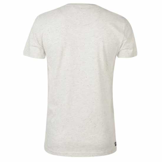 Soulcal Тениска Textured Flecked T Shirt Ecru Мъжки ризи