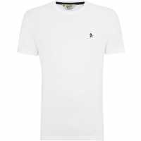Original Penguin Pin Point Embroidered T-Shirt White Мъжки тениски и фланелки
