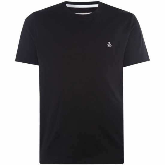 Original Penguin Pin Point Embroidered T-Shirt Black Мъжки тениски и фланелки