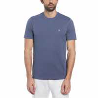 Original Penguin Тениска Short Sleeve Crew Neck T Shirt Blue Indigo 970 
