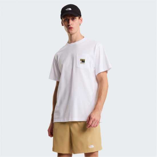 Тениска С Лого The North Face Tnf Mountain Logo Tee Mens TNF White Тениска С Лого The North Face Tnf Mountain Logo Tee Mens TNF White