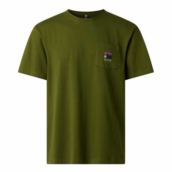 The North Face TNF Mountain Logo Tee Mens woodland green Тениска С Лого The North Face Tnf Mountain Logo Tee Mens woodland green