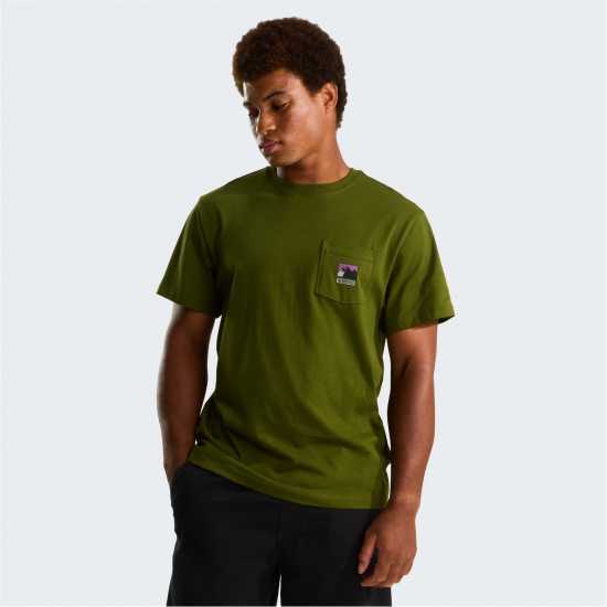 The North Face TNF Mountain Logo Tee Mens woodland green Тениска С Лого The North Face Tnf Mountain Logo Tee Mens woodland green