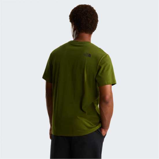 The North Face TNF Mountain Logo Tee Mens woodland green Тениска С Лого The North Face Tnf Mountain Logo Tee Mens woodland green