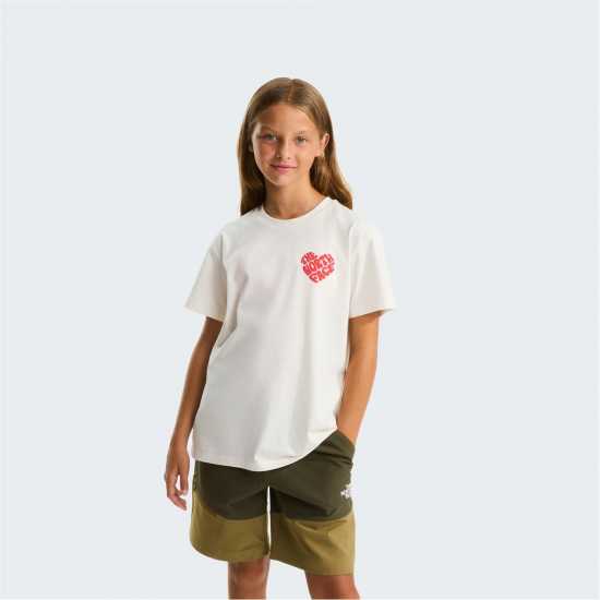 The North Face TNF Brand Proud Tee Juniors White Dune 