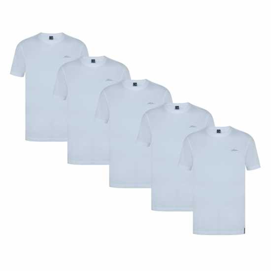 Fabric 5Pack T-Shirts Бяло 